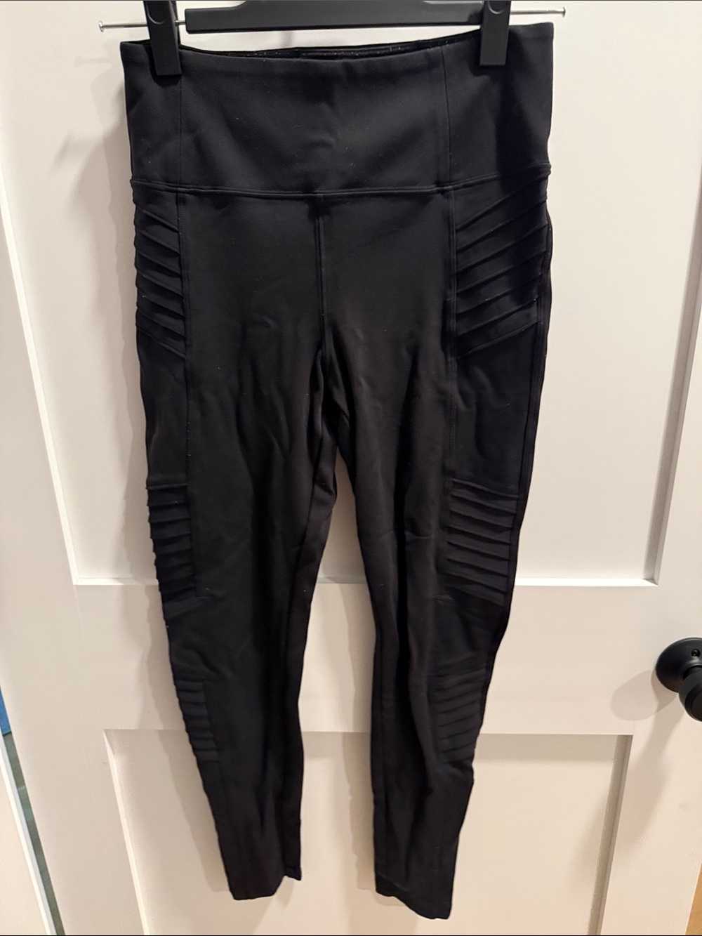 High-Rise Black Delancey Moto Tight